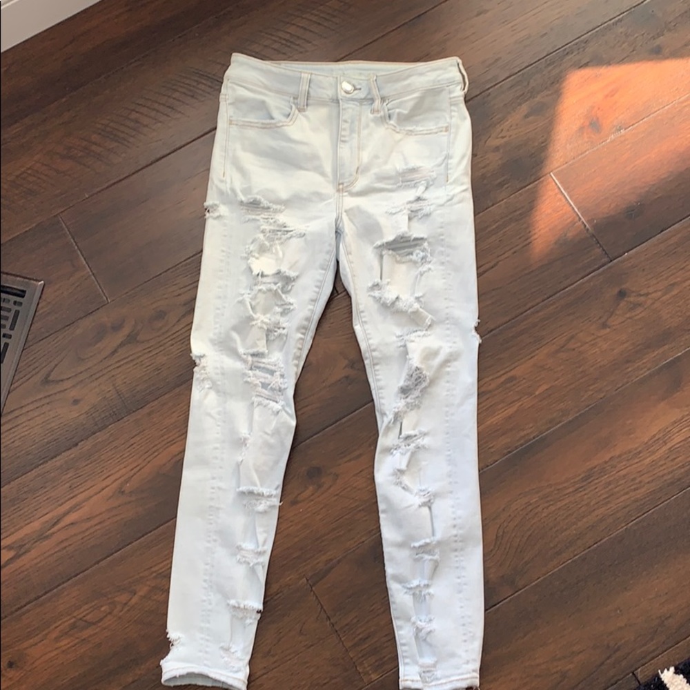 American Eagle hi rise jegging light wash